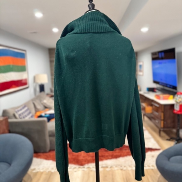 Green La Ligne quarter zip sweater: Large - Picture 4 of 5